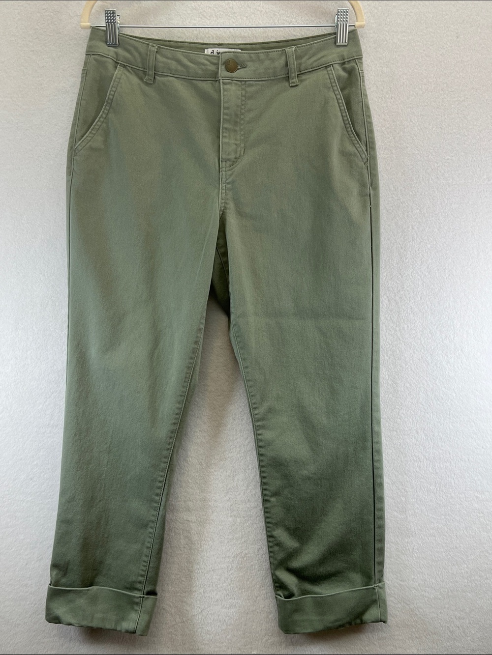 Women’s d. jeans Olive Cropped Ankle Pants Sz 10 Excellent Condition